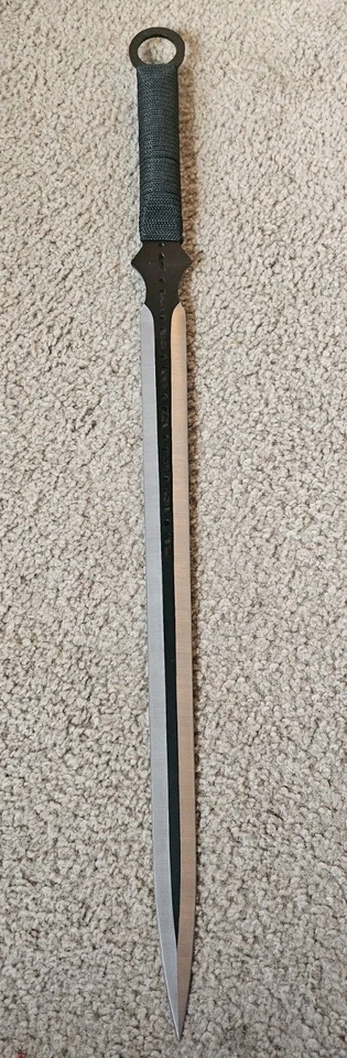 Stainless Steel Double Edged Kunai Ninjato + 2 Kunai Throwing Knives - Image 3 of 4