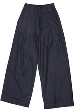 DRIES VAN NOTEN NAVY DENIM WIDE LEG PANTS XSMALL