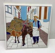 Niarchos Greek Ceramic Tile Trivet Wall Art 6’’x6’’……….[S2-2]