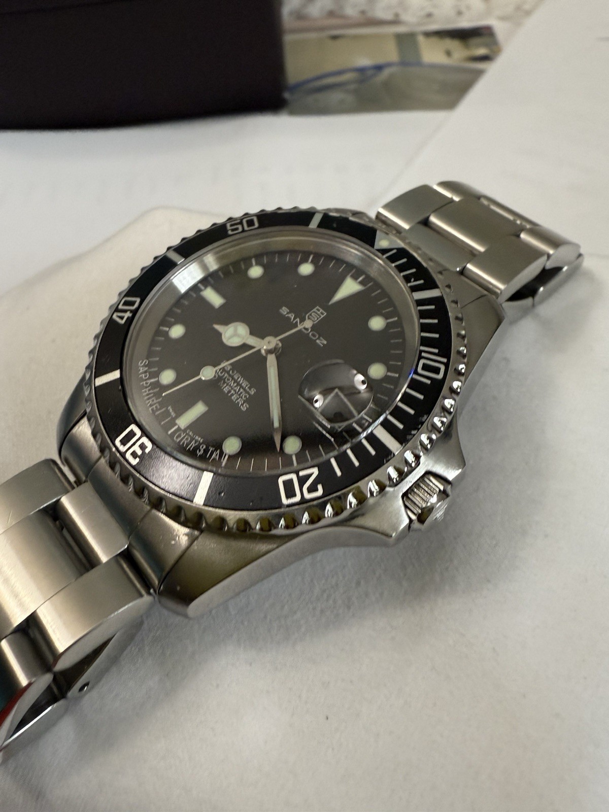 Sandoz Mechanical Automatic Divers Watch With Box… - image 2