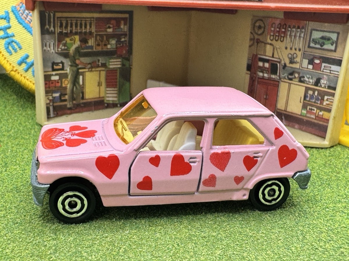 1976 Majorette Renault 5 Pink Hearts No. 280 1/55 France VHTF