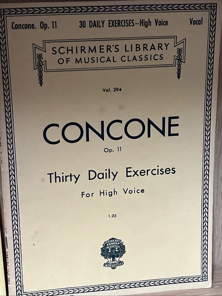 Lot of 2 Schirmer's Library of Musical Classics Sheet Music Concone $ Vaccai - Image 2 of 4