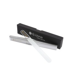 G.Liane Crystal Glass Nail File Professional Double 140x12x3mm, Clear Round