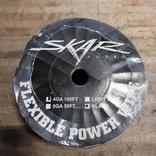 SKAR AUDIO 4 GAUGE POWER WIRE BLACK 100FT ROLL FLEXIBLE OFC CAR AUDIO CABLE