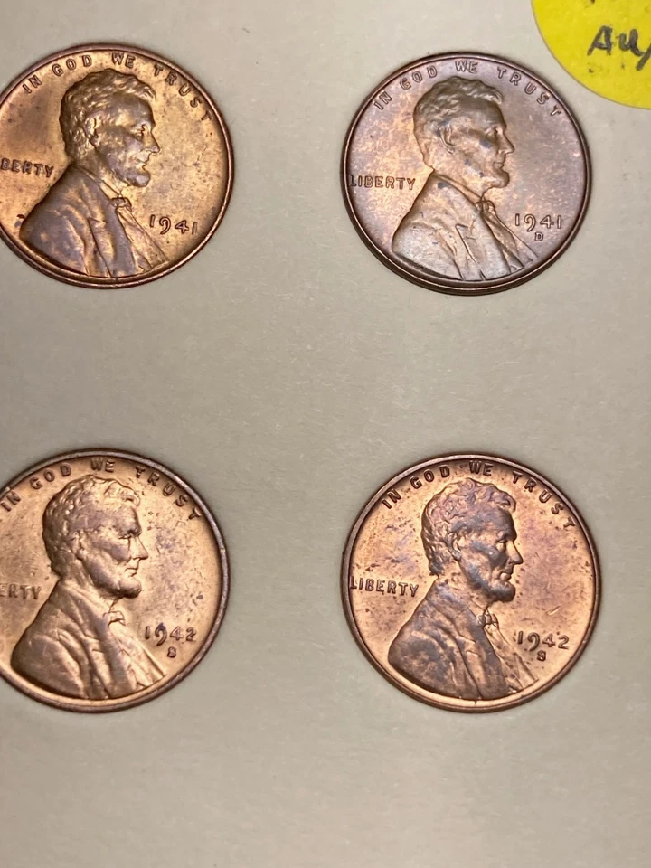 JUEGO ÁLBUM CENTAVOS DE TRIGO LINCOLN 1941-1958 51 FECHA/MINTAS DIFERENTES AU-BU Foto 3 de 4