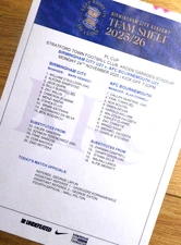 Birmingham City U21 - AFC Bournemouth U21 teamsheet 24/11/25 Premier League Cup