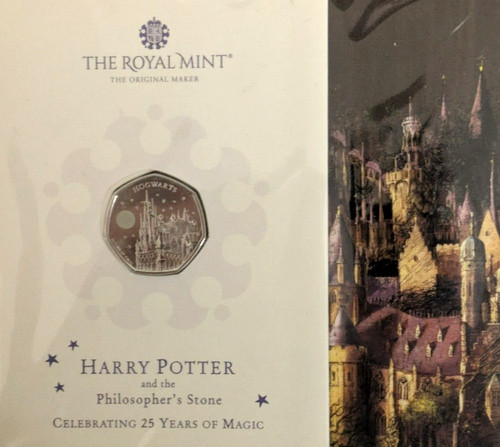Harry Potter  HOGWARTS  School Of  Witchcraft And Wizardry 50p Coin