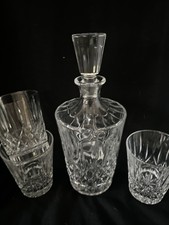Aberdeen Lead Crystal Shannon Decanter & 3 Gl...