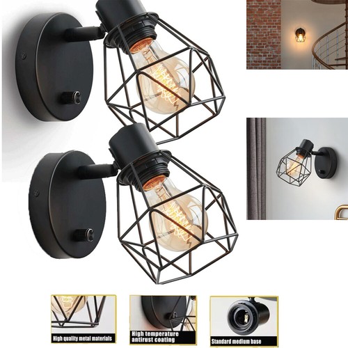 E27 Plug in Wall Light Indoor Modern Vintage Retro Wall Lamp Wall
