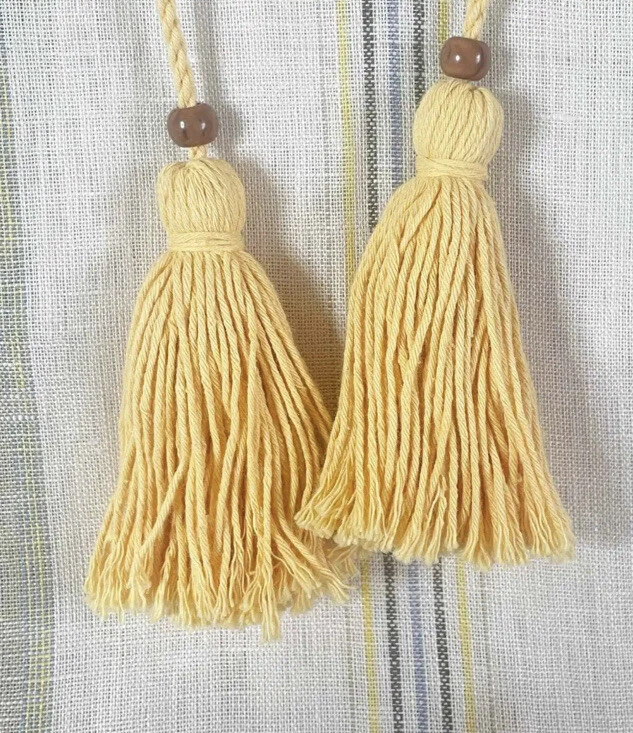 Новый с Ярлыками Tory Burch льняной кафтан платье маленький S кремовый мульти полоски курорт прикрытие - Изображение 3 из 4