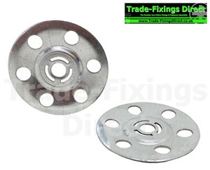 Metal Insulation Discs 35mm Washers For Plasterboard Wall Ceiling Fixings