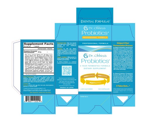 Essential Formuals Dr. Ohhira's Probiotics PROFESSIONAL Formula - 120 Capsules - 第 1/1 張圖片
