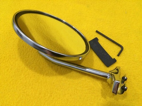 4.5" Peep mirror long straight arm Polished chrome steel metal - Bild 3 von 3