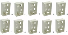 10 PCS Single Gang Surface Mount Junction Mounting Box Wire Cable for Wall Plate
