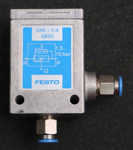 FESTO Vakuumsaugdüse VAK-1/4 Mat.-Nr. 6890 Betriebsdruck 1,5-10 bar G1/4 - Bild 2 von 8