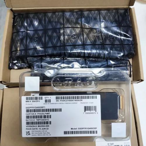 Intel P5801X 400GB SSDPFR1Q400GBF1 NVMe M.2 SSD Free E1.S to PCIe 5.0 Riser Card - Picture 1 of 4