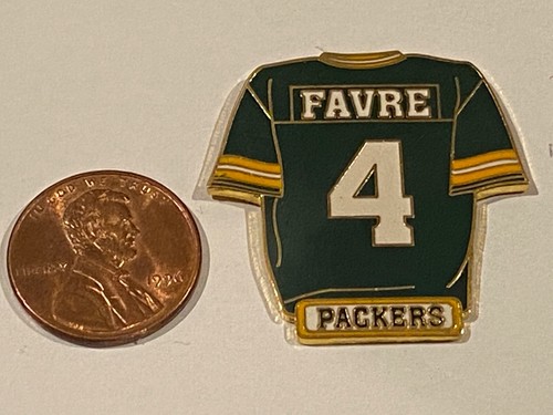 Green Bay Packers Enamel Player Home Jersey Pin #4 Brett Favre Quarterback QB - Picture 2 of 2