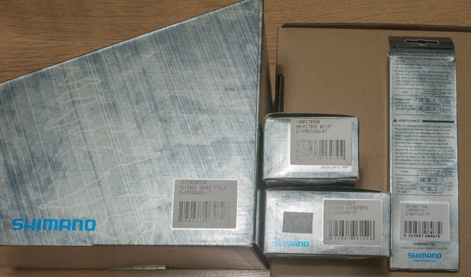 Unused Shimano Dura Ace 7800 Crankset Bottom Bracket Chain Cassette Groupset - Image 2 of 2