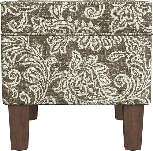 Home Decor |K7646-A880| Upholstered Modern Rectangular Storage Ottoman | Hinged - Picture 5 of 10