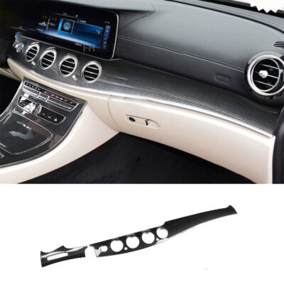 For Benz E-Class 2016-2021 ABS Carbon Fiber Middle Console Dashboard Panel Trim