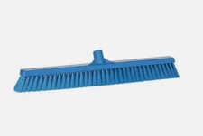 Vikan 31993 24 In Sweep Face Broom Head, Soft, Synthetic, Blue