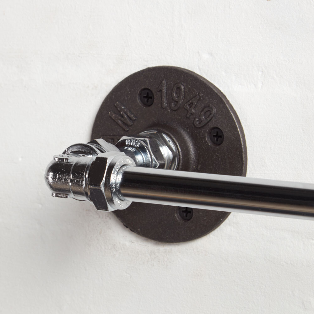 Toilet Roll Holder Industrial Chrome Wall Mounted Vintage Bathroom