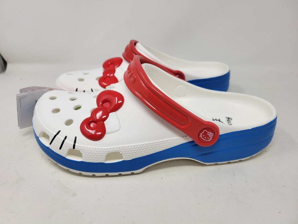 New Women's Crocs Hello Kitty Iam Classic Clog Model #209438-100