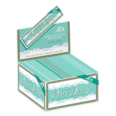 Pure Hemp Rolling Paper Air King Size Cigarette Papers 110mm (Display of  50)