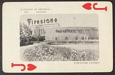 Firestone Exhibit 1934 Chicago World's Fair Vintage Single Swap Playing Card