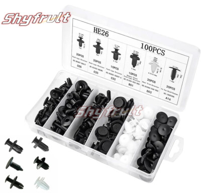 For Subaru 100Pcs Bumper Hood-Clips Retainer Rivet Fastener Fender Push Pin US