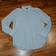 BANANA REPUBLIC Men's sz 16-16.5 L CLASSIC FIT Button-Front DRESS SHIRT EUC