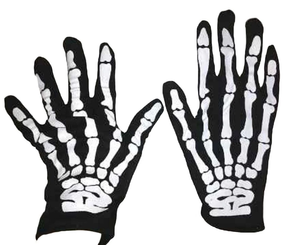 S/M 哥特朋克摇滚 SKELETON 手骨手套 Cosplay 万圣节服装 配件 — 第 2/3 张图片