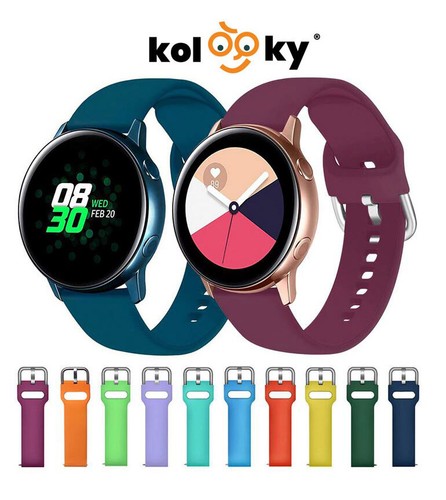 Armband für Samsung Galaxy Watch Active 2 Huawei Silikonband 20mm groß /  klein | eBay