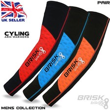 Mens Cycling Arm Warmers Sleeves Thermal Outdoor Cycle Sports Warmers Briskbike