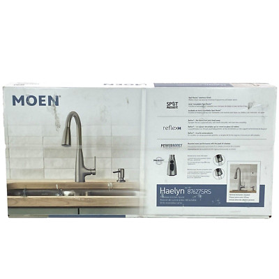  Moen Haelyn 87627SRS 1-Hand Pulldown Kitchen Faucet & SOAP - Stainless SEALED
