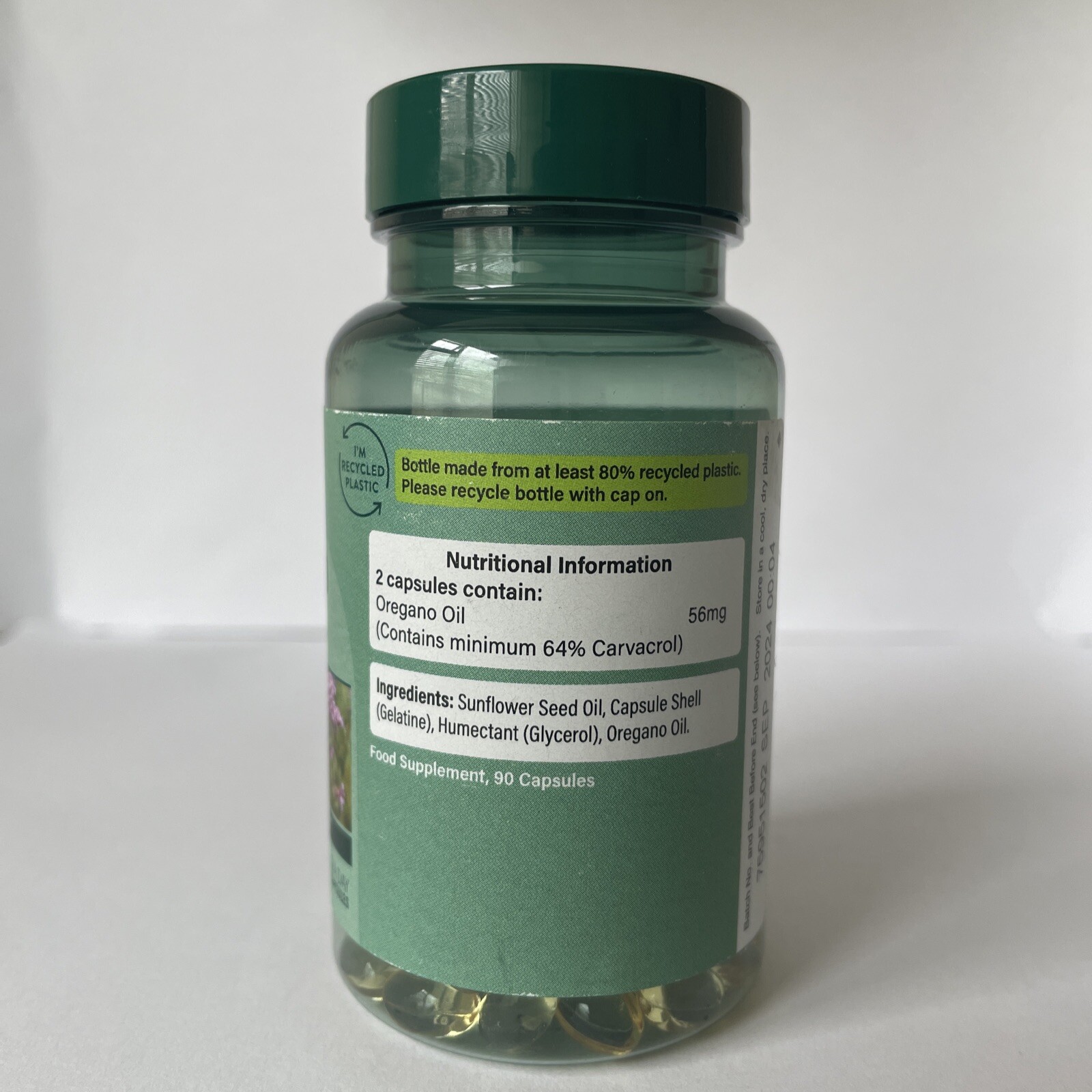 Holland & Barrett Oil of Oregano 56mg 90 Capsules Natural Herbal