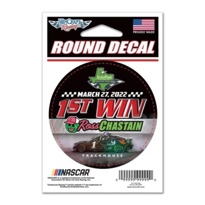 Ross Chastain Trackhouse Racing Round Vinyl Decal 3'' x 3''