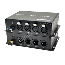 Mircophone XLR Audio Fiber Converters, Balanced Audio over Fiber Extender 1 Pair