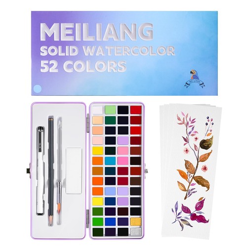 MeiLiang 52 Aquarellfarben Set - Komplettes Reiseaquarell Set mit Zeichnung - Bild 1 von 4