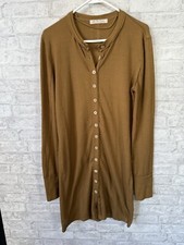 We The Free People Women's Mini Dress Small Rust Henley Buttons Sz Medium