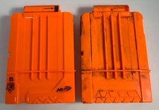 2 Nerf N-Strike Elite 6 Round Clip Orange Replacement Dart Gun Magazine