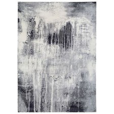 12'x18'1" Oversized Black Abstract Design Wool and Silk Hand Knotted Rug R62870