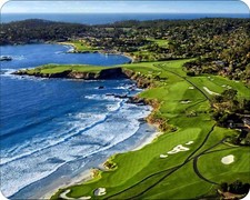 Pebble Beach Golf Course Arial View 2 Mouse Pads Mousepads