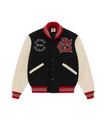 ICECREAM Billionaire Boys Club スタジャンLサイズ Billionaire Boys Club ICECREAM BLACK EU SKATE CONE VARSITY JACKET