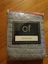 New~ C&F Enterprises Standard Pillow Sham Red Blue White Striped * Americana *