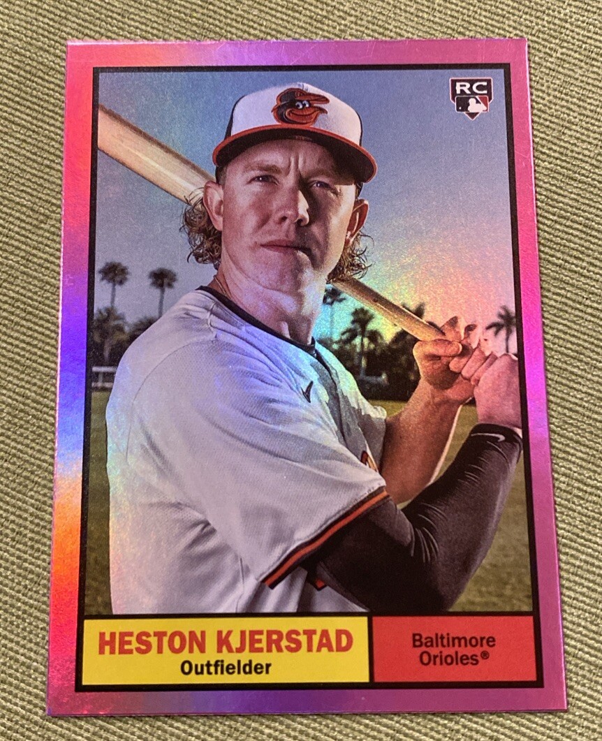 2024 Topps Archives PINK Foil Parallel Heston Kjerstad RC #11 Baltimore Orioles