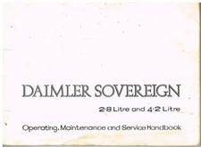 DAIMLER SOVEREIGN SERIES 1 SWB 2.8 4.2 LITRE 1968-72 OWNERS INSTRUCTION HANDBOOK