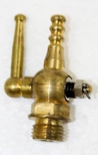 PT-57R Solid Brass 1/4" x 1/4" Fuel Petcock w/ Ribbed Outlet Harley Davidson