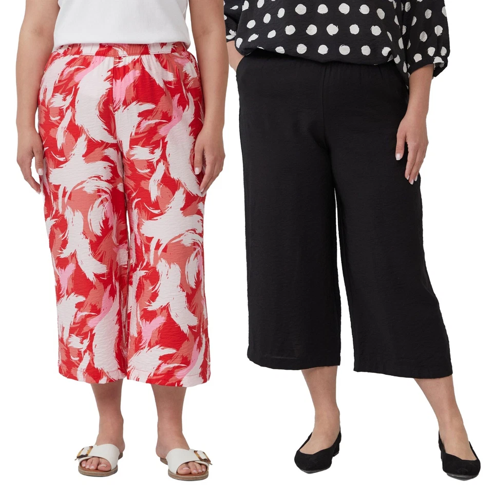 S.OLIVER Damen Culotte 7/8-Länge Sommerhose leicht Curve Große Größen 44 - 54 - Bild 1 von 1