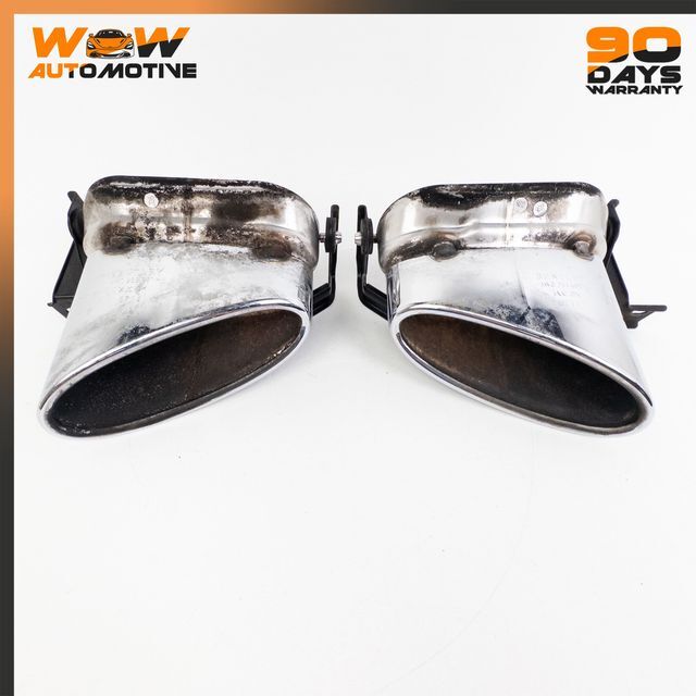 06-13 BENTLEY CONTINENTAL FLYING SPUR LEFT RIGHT EXHAUST MUFFLER TIPS SET OEM
